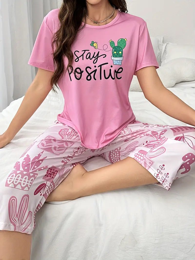 Aurora | Women's Cactus Print Pajama Set - MORI