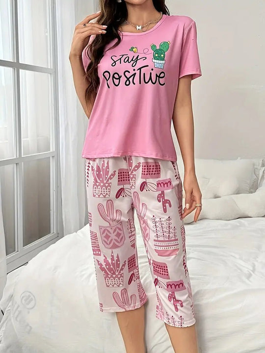 Aurora | Women's Cactus Print Pajama Set - MORI