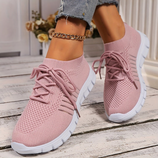 Claire | Women's Solid Color Mesh Sneakers - MORI