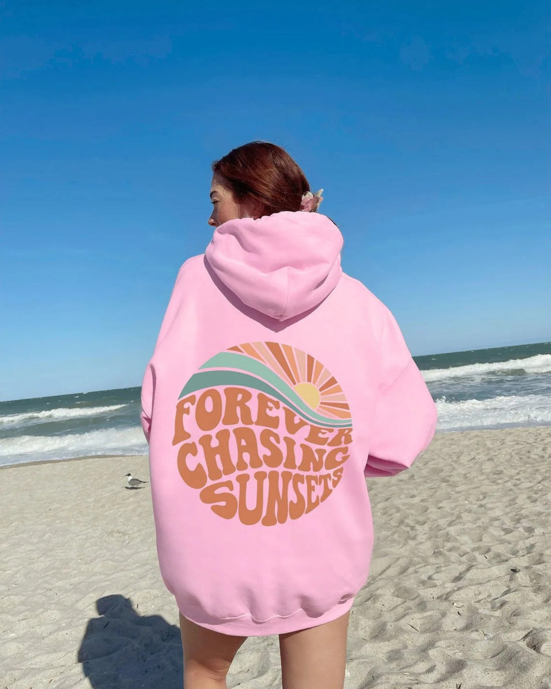 Kira | Stylish Hoodie "Forever chasing sunsets" - MORI