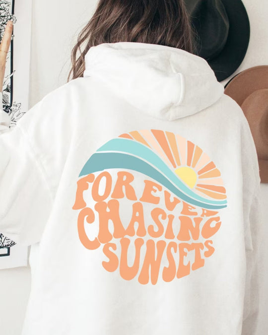 Kira | Stylish Hoodie "Forever chasing sunsets" - MORI