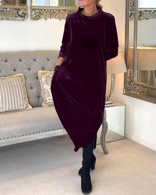 Rosie | Stylish velvet dress with pockets - MORI